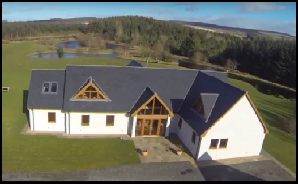 Image of a house, drone view